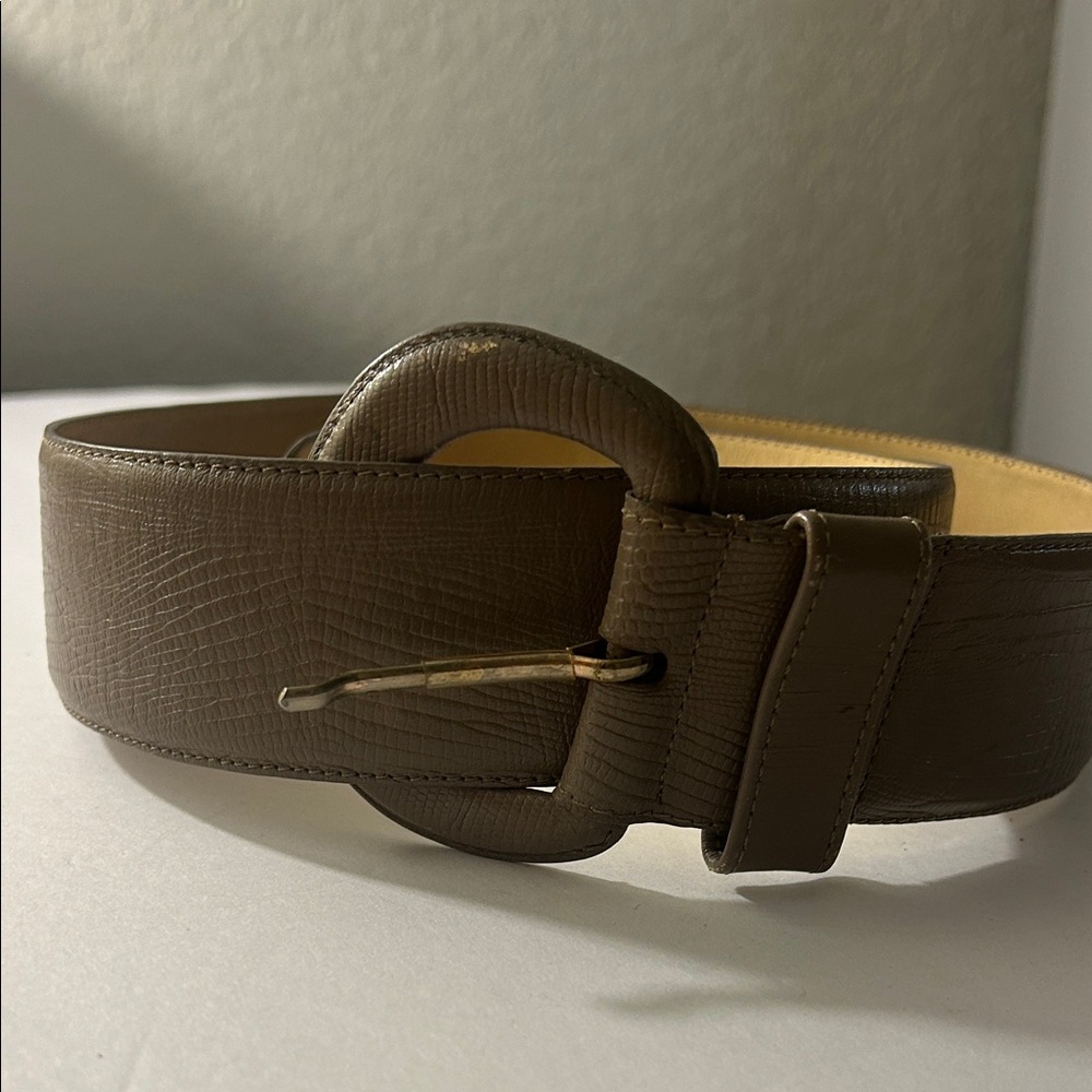 Axiom Brown Textured Leather Belt